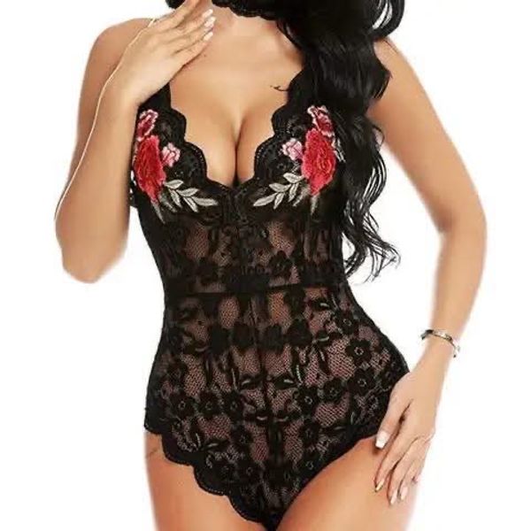 Embroidered hollo lace nighty - Image 8