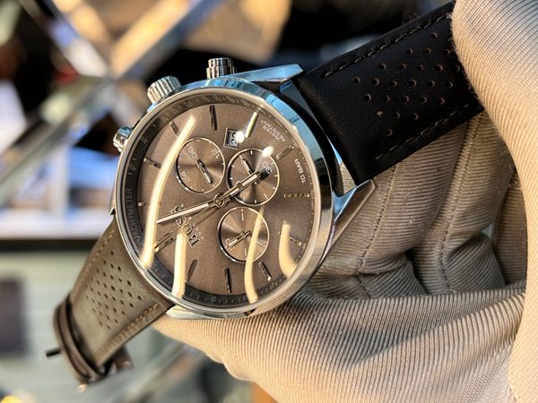 Boss Gray Choco Dial Brown belt AA