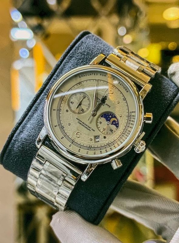 Patek Philippe Unique Gray Dial Moon phase Chain AA