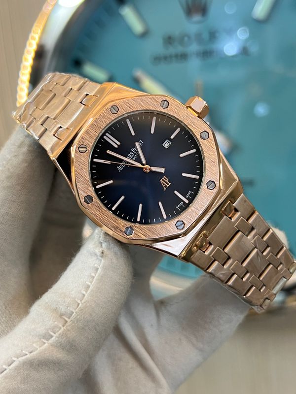 Ap Non Chronograph Rose Gold body Blue Dial AA Grade Chain