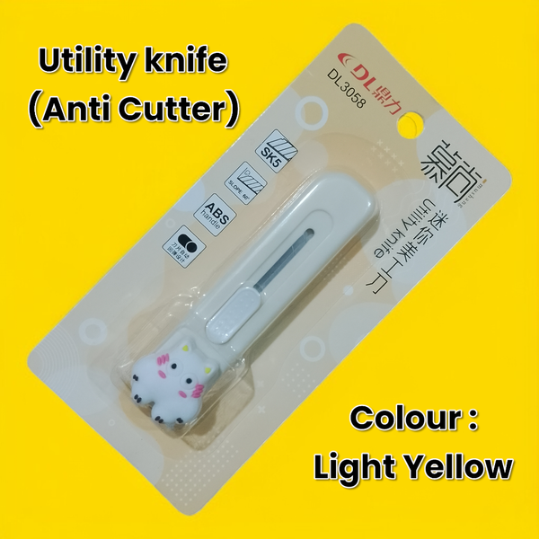 Utility knife light yellow colour
