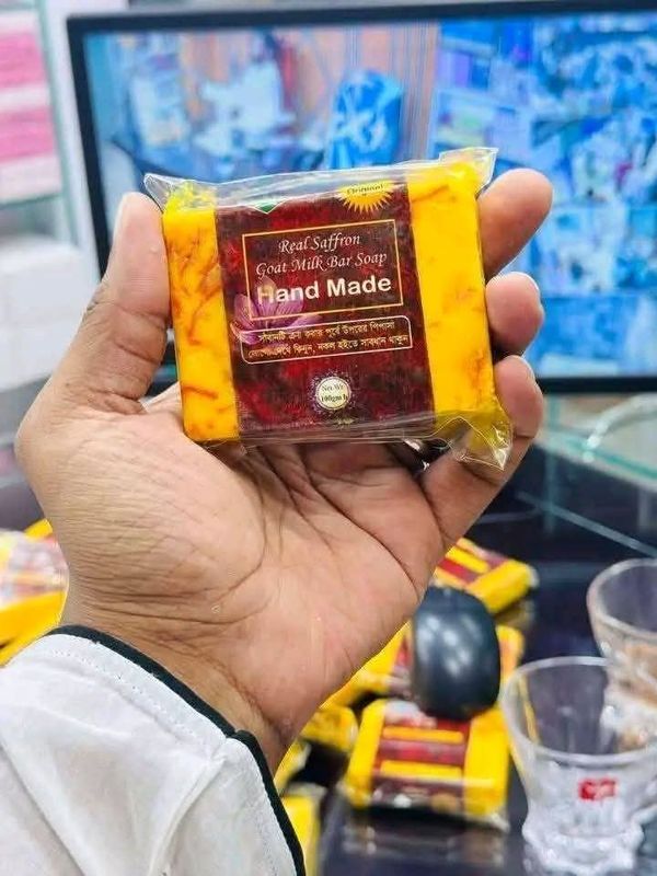 ✅Hand Made Real Saffron Goat Milk Bar Soap