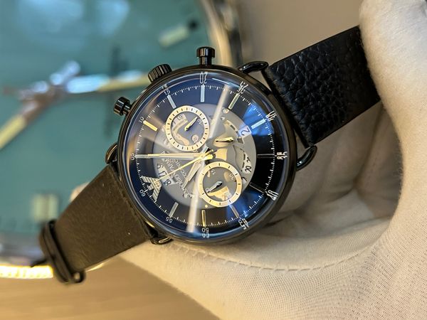 Emporio Armani Macanicco Full Black Belt AA Grade