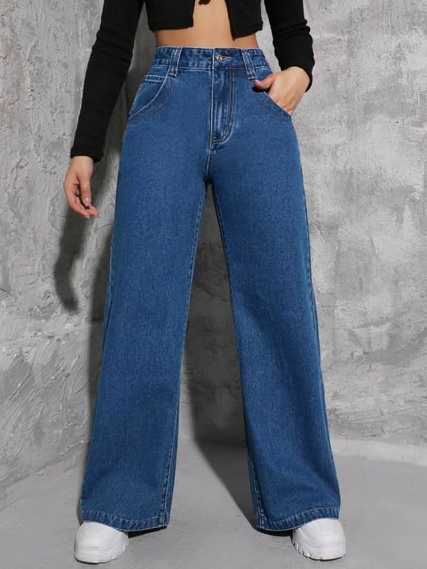Deep Blue Wide leg Denim