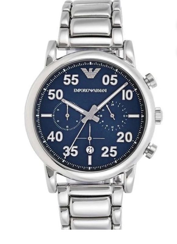 EMPORIO ARMANI SILVER CHRONOGRAPH MEN'S WATCH| AR-11132