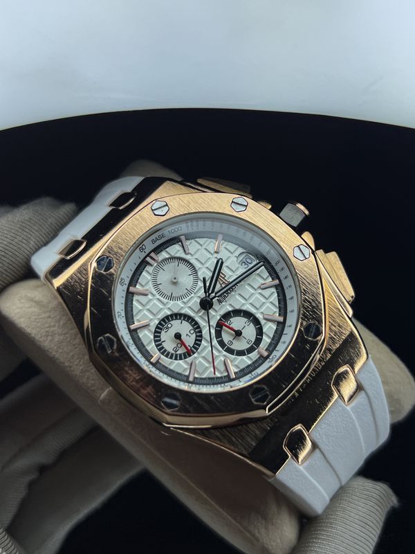 Ap Silicone golden case White Dial White Belt Semi AAA Grade