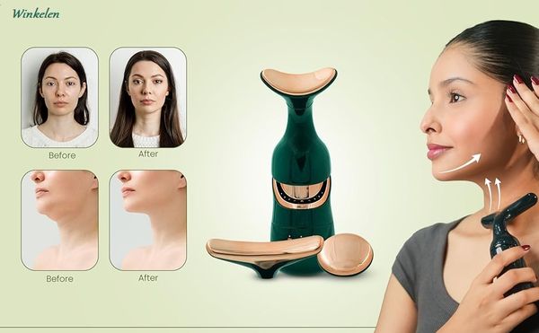 3 In 1 Face Massager Neck Facial Eye Massage Introducer Microcurrent Skin Rejuvenation Anti Aging Beauty Device