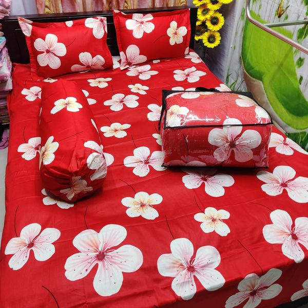 বাঙালিয়া™ লাক্সারি ৫ পিস টুইল কটন কম্ফোর্টার সেট | এন্টি-এলার্জিন BD