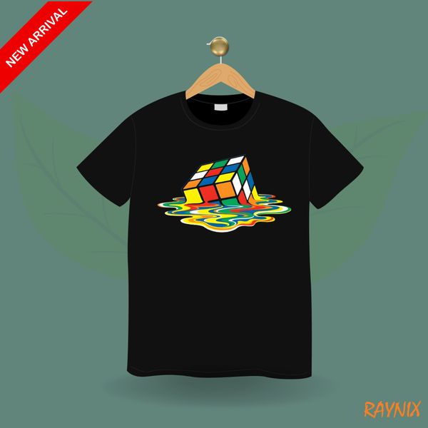 Rubrics cube Colorful Printed T-shirt