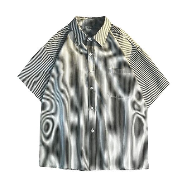 vintage drop shoulder half sleeve loose fit shirt