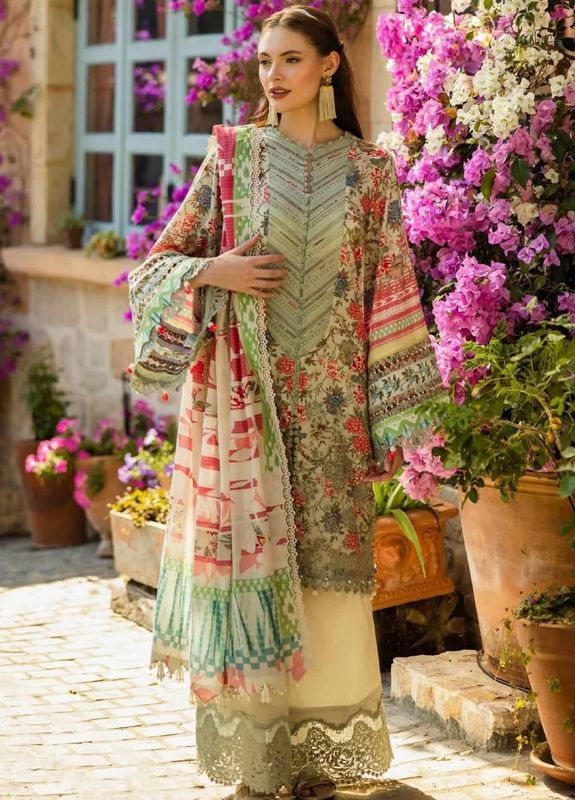 Printed Embroidered Lawn