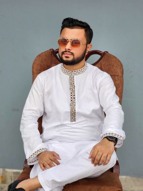 premium elite plate embroidered panjabi code 803