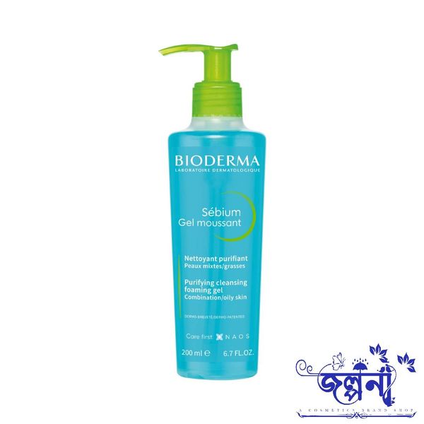 Bioderma Sebium Gel Moussant Purifying Cleansing Foaming Gel for Combination to Oil Skin 200ml