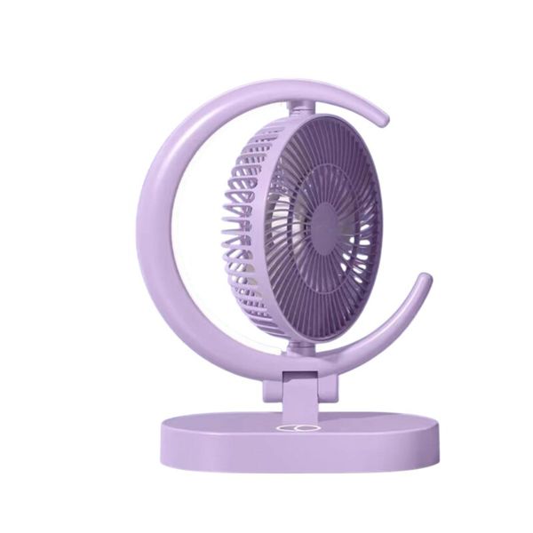 Indiana IRF-869C Foldable Desk Fan with LED Light – Purple