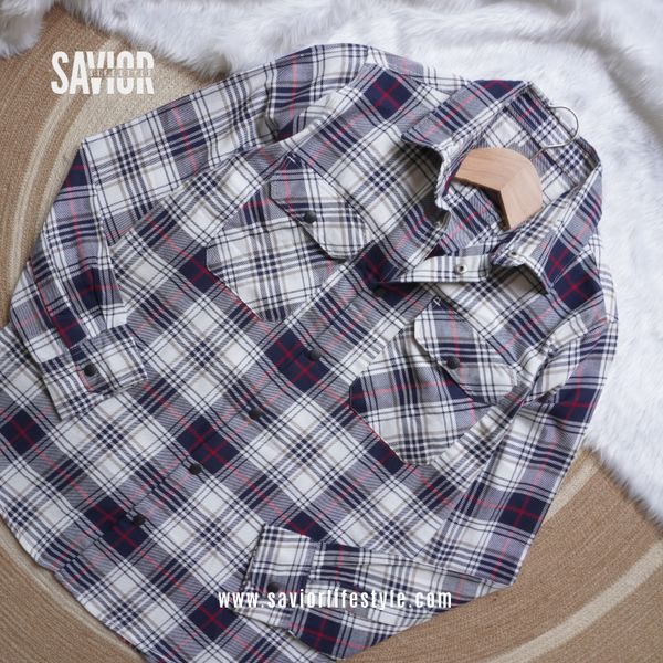 Ice Navy - Double Pocket Full Sleeve Check Shirt