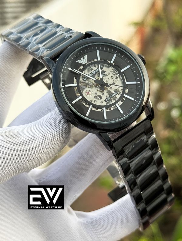 ARMANI AUTOMATIC CHAIN FULL BLACK
