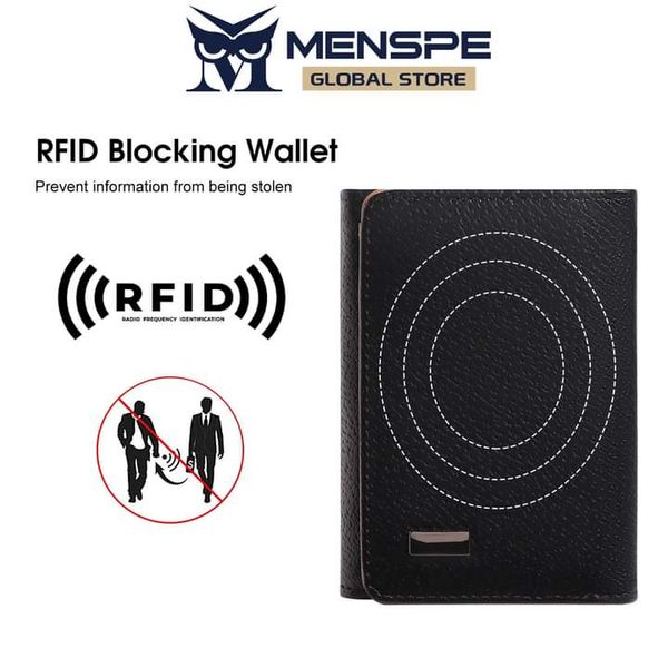 💥MENSPE Anti-Theft RF ID Blocking Safety PU Leather Wallet - Image 3