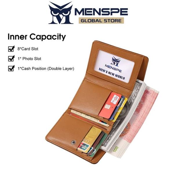 💥MENSPE Anti-Theft RF ID Blocking Safety PU Leather Wallet - Image 11