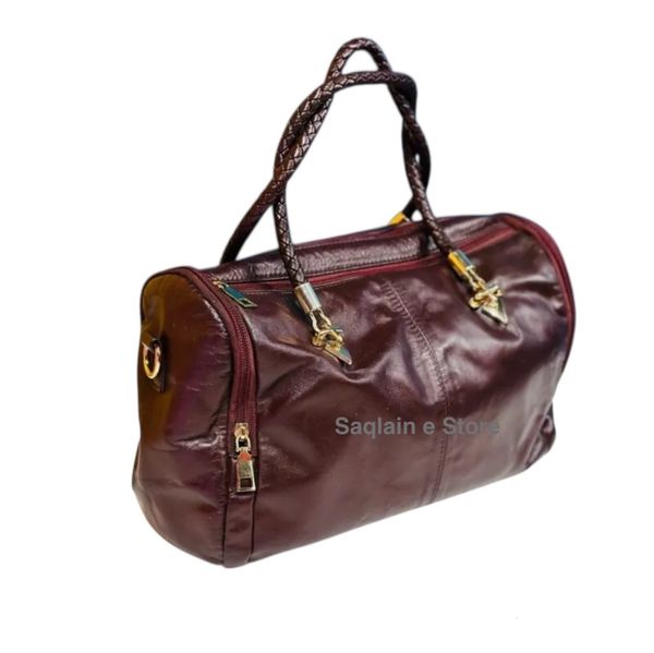 Original Leather Handbag for Women – maroon color
