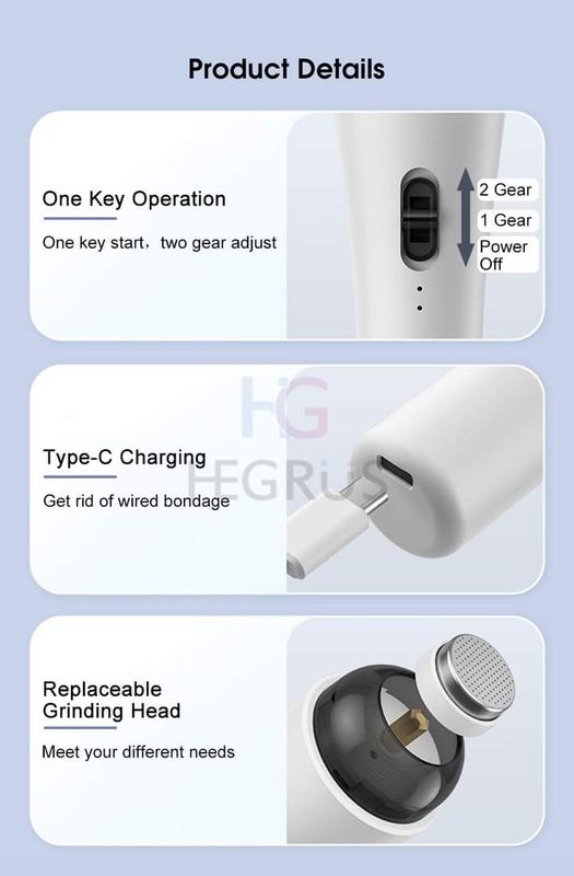 💥HEGRUS Rechargeable Electric Foot Grinder with 2 Grinding Heads - Image 7
