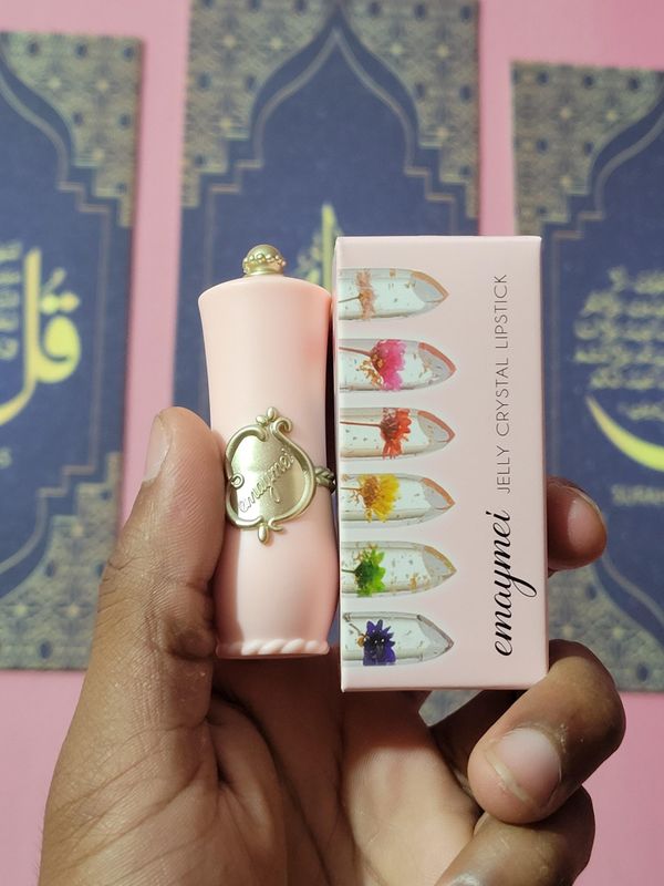 Emaymei Transparent Jelly Dried Flower Color Changing Lipstick Kit 6 Pcs