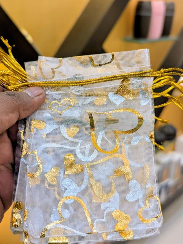 Organza Pouch Bag 9*12 cm  (3.5x4.72inc) - Gift Bag  । পাউচ মিনি গিফট ব্যাগ | Use Organza Bags, Premium Organza Bags, Decorative Soap Bag, Fancy Bag, Jewelry And Gift Bags