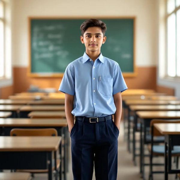 নীল সুতির শার্ট - Blue Cotton Shirt