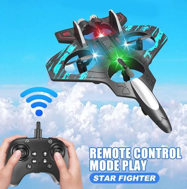 Remote Control Starfighter Drone Plane – Blue .