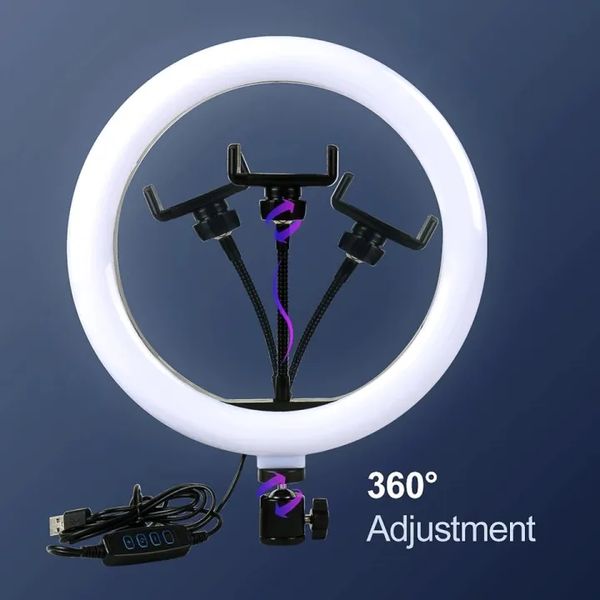 📸 10-Inch Ring Light Tripod Stand Studio SET Perfect for YouTubers, Facebook Live, Tiktok Creators & Content Shooters
