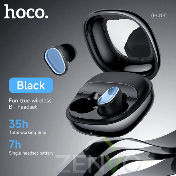 HOCO EQ13 True Wireless Bluetooth Earphone-Black Color