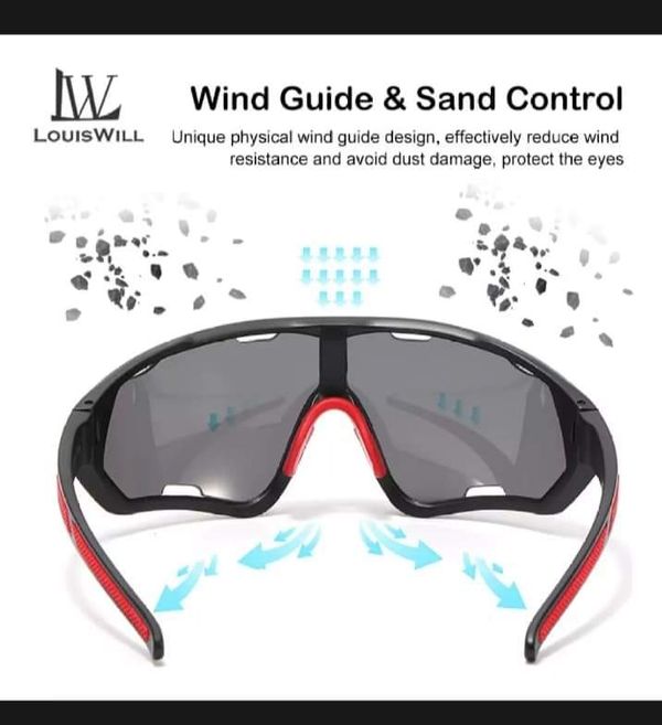 LouLouisWill Men Polarised Cycling Sports Sunglasses - Image 8