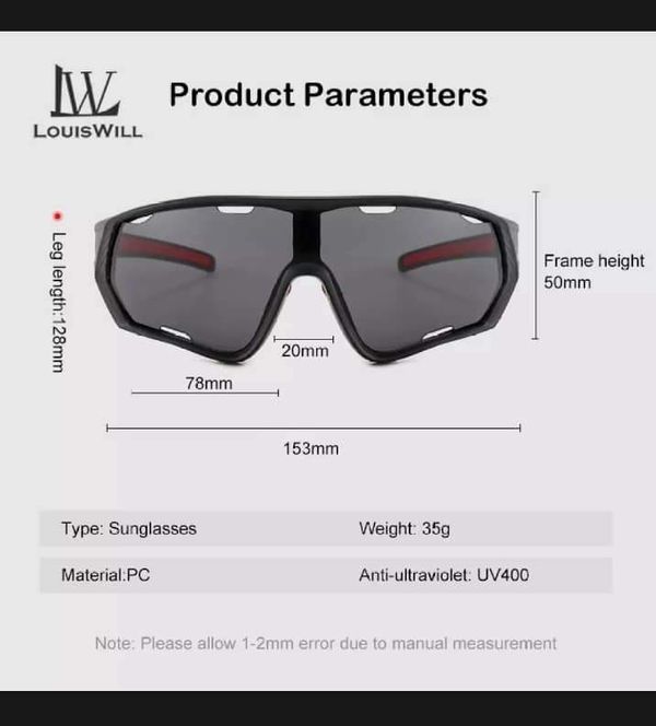 LouLouisWill Men Polarised Cycling Sports Sunglasses - Image 12