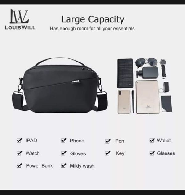 LouisWill Men Waterproof Business Shoulder Bag - Image 2