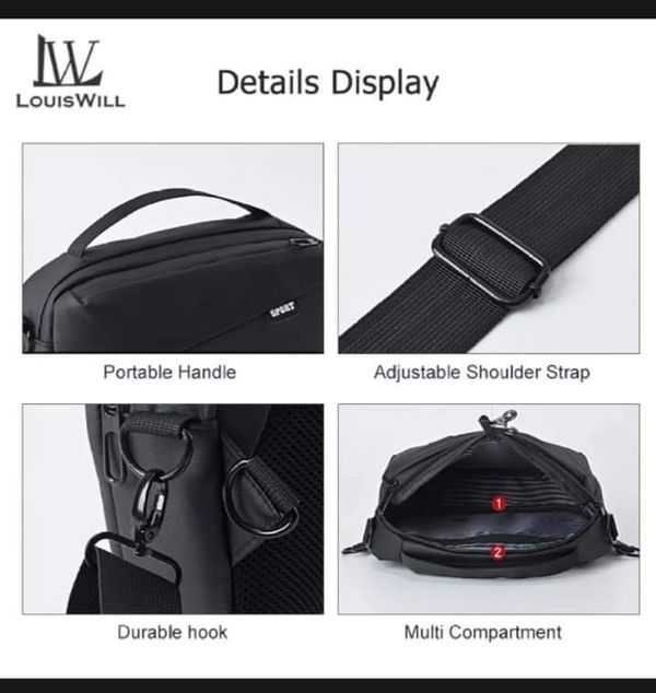 LouisWill Men Waterproof Business Shoulder Bag - Image 5