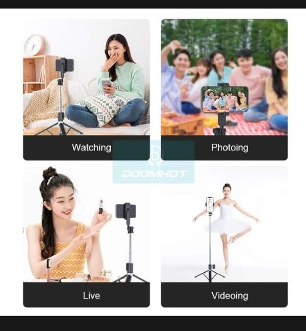 DoomHot BT11 1.7M Tripod Wireless Bluetooth Selfie Stick - Image 4