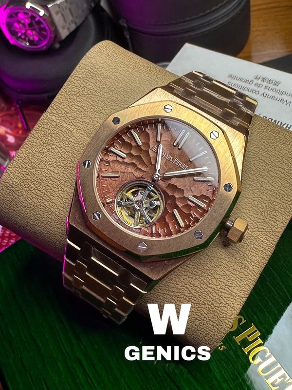 Audemars Piguet Tourbillion Brown Dial RoseGold Chain Euro Grade