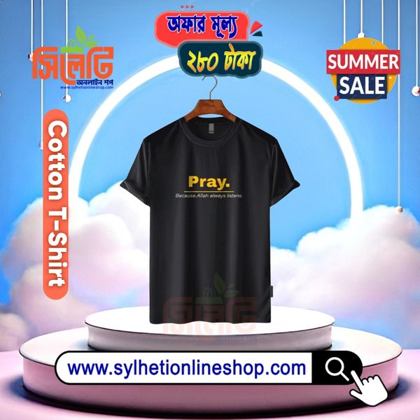 Pray - Cotton T-shirt For Men's