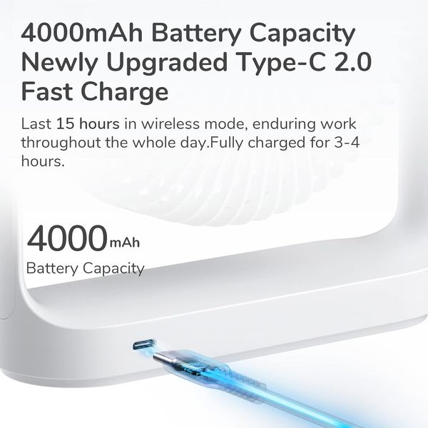 🔰JISULIFE FA19A USB Portable Rechargeable Fan (4000mAH Battery) - Image 11