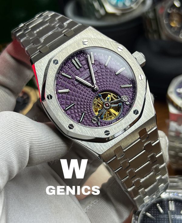 Audemars Piguet Royal Oak Tourbillion Purple Dial Silver Chain Euro Grade