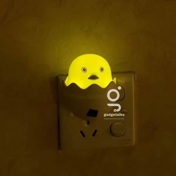 Yellow Duck With Egg Shape Led Night Light