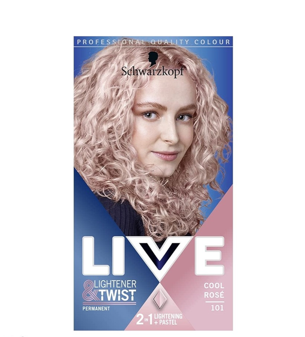 Schwarzkopf Live Lightener & Twist Hair Color 101 Cool Rose