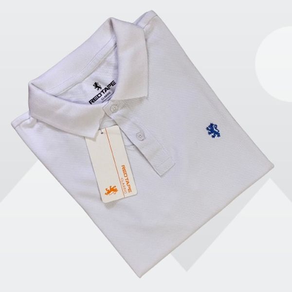 Red Tape Men's White Polo T-shirt