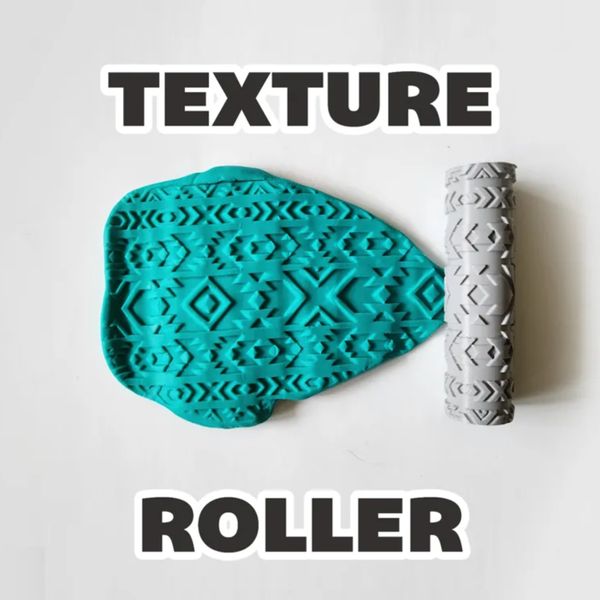 Aztec Pattern Texture Roller for Clay