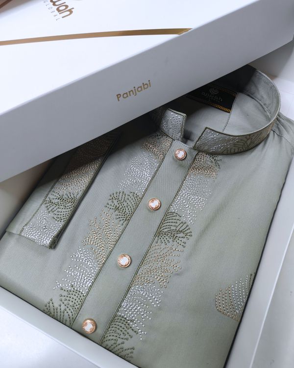 Pastel Dusk Embroidery Panjabi