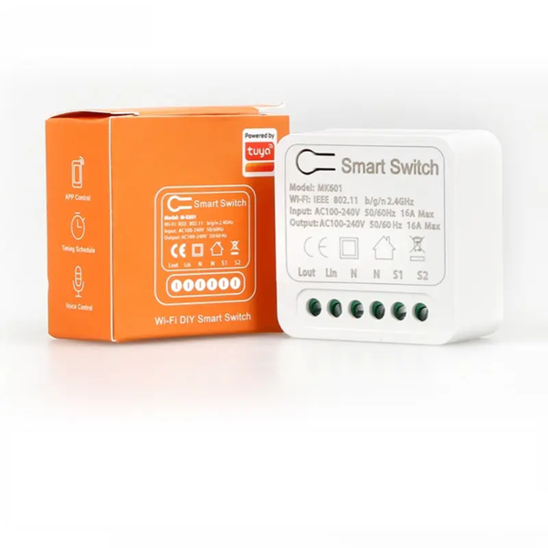 Tuya 16A Mini Wifi+RF433Mhz Smart Switch for Smart Life 2-way Control Relay Timer Wireless Automation Work Alexa Google Home