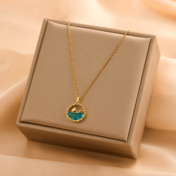 Women's Titanium Steel Necklace – 18K Gold Plated Clavicle Link Chain | Trendy & Non-Fading