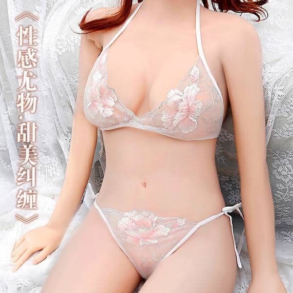 transparent flower embroidery bikini set - Image 4