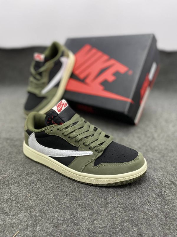 Air Jordan 1 X Travis Scott Olive Sneakers