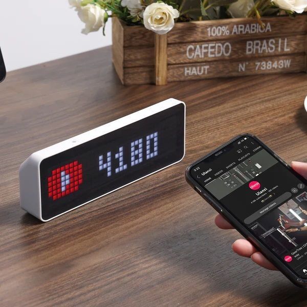 Ulanzi TC001 Smart LED Pixel Clock With Full Color Pixel Display - Price in Bangladesh