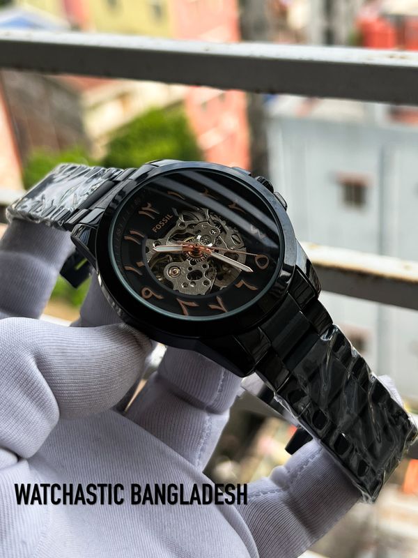 Fossil Auto Arabic Black